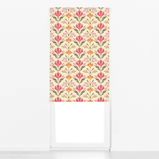 Raffrollo Art Deco Meets Scandi  Coral