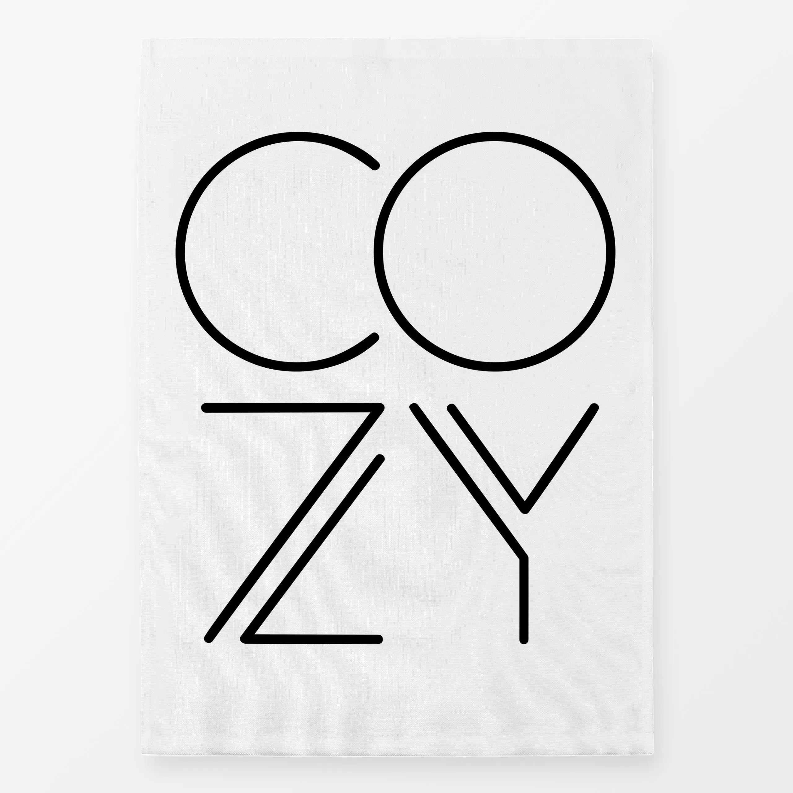 Geschirrtücher Cozy white - Sommer, Sprüche & Schriftzüge - von „Heyduda"; Cozy, typografie, schrift, schlicht, blackandwhit...