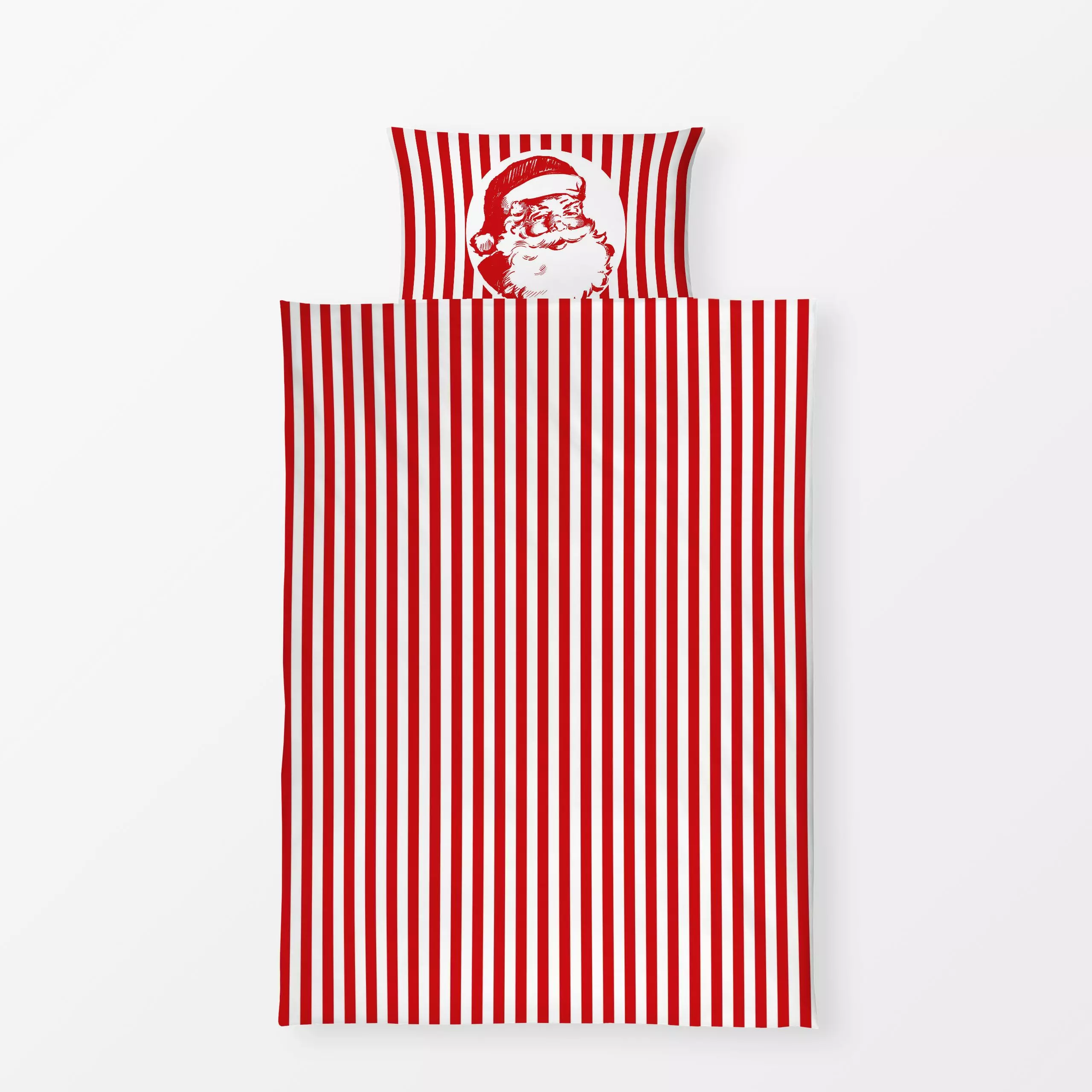 Bettwäsche Weihnachtsmann Streifen Rot - Weihnachten, Winter, Anlässe - von „Studio Kesse x sweetlivinginterior"; Merry Chri...