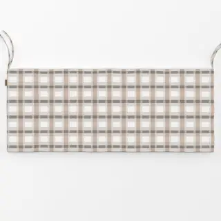 Bankauflage Karo Beige Grau