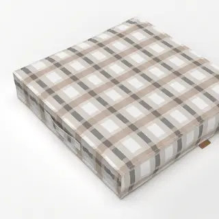 Bodenkissen Karo Beige Grau