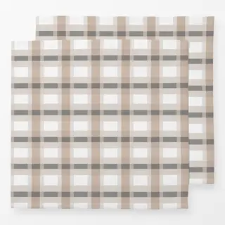 Servietten Karo Beige Grau
