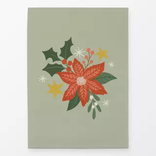 Geschirrtuch Weihnachtsstern Grün