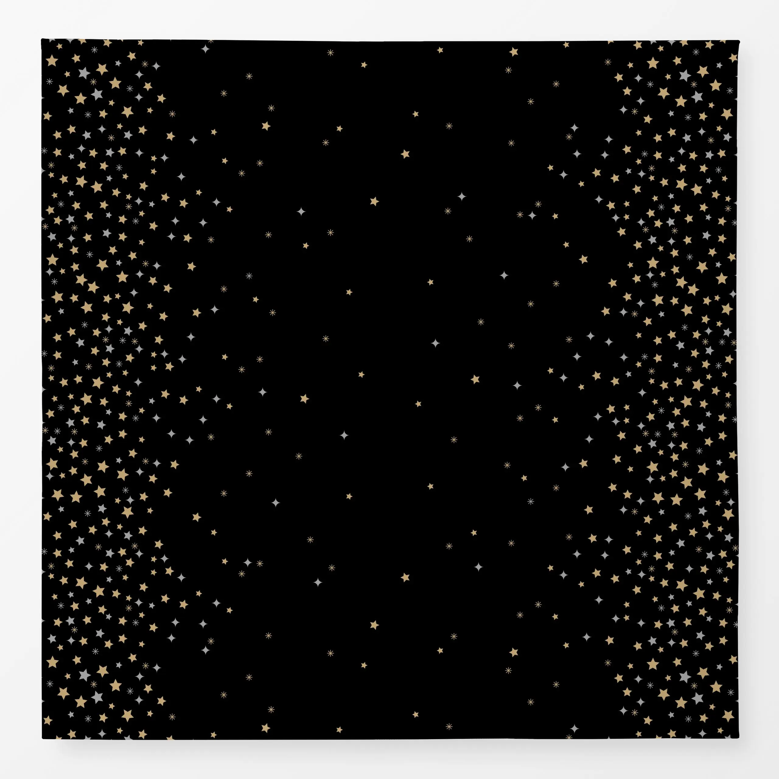 Tischdecke New Year in Paris black - Sprüche & Schriftzüge, Anlässe - von „Carolin Vonhoff"; schwarz, Sterne, beige, Elegant...