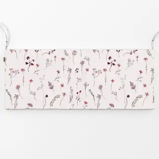Bankauflage Wildblumen Rosa Muster