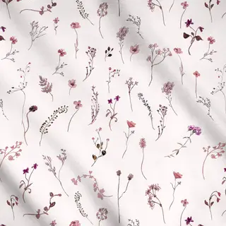 Meterware Wildblumen Rosa Muster