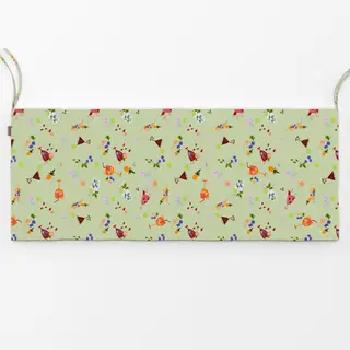 Bankauflage Cocktails Pattern Maigrün