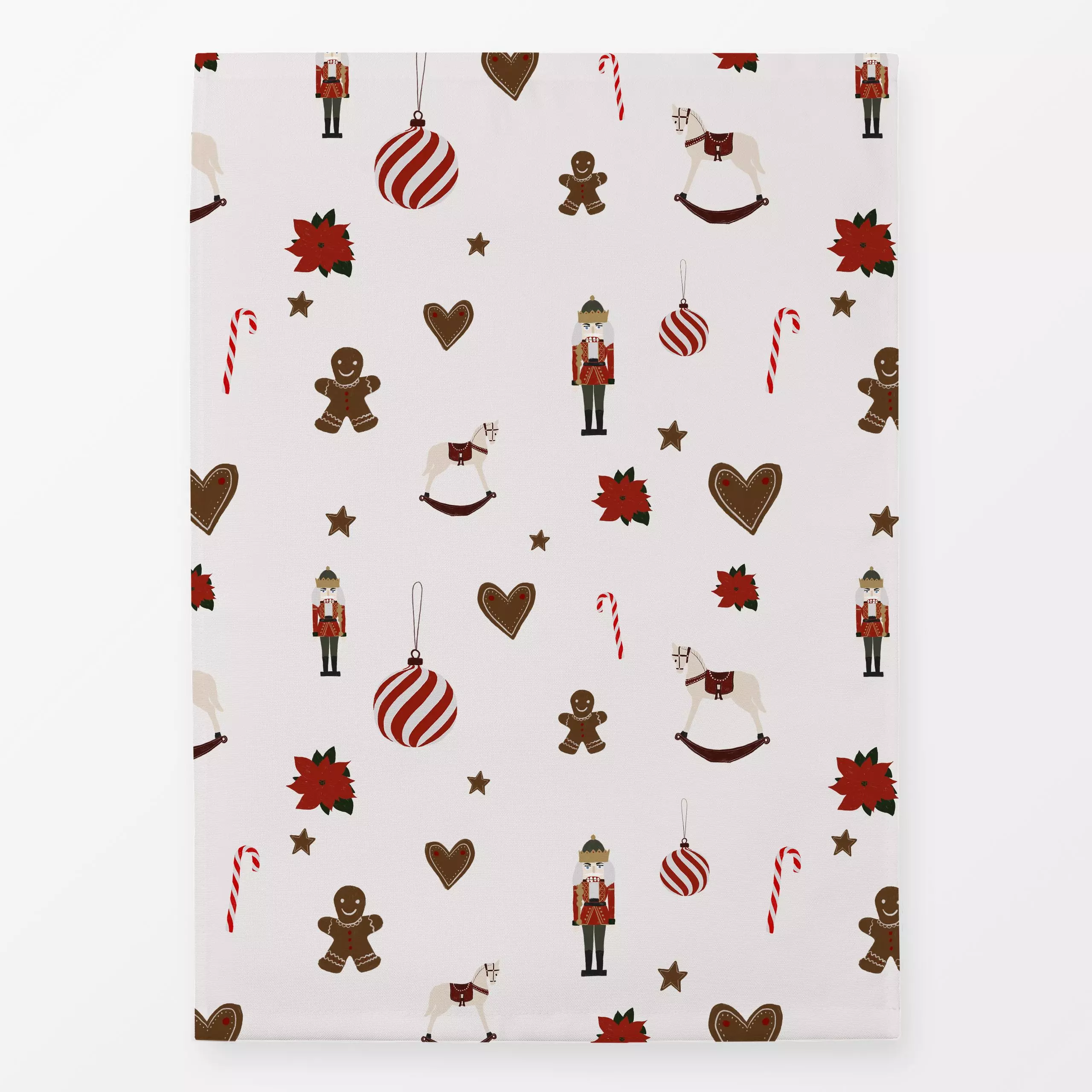 Geschirrtücher Weihnachten Muster Beige - Weihnachten - von „Sophie Augustin Illustration"; Nussknacker, Weihnachten, vintag...