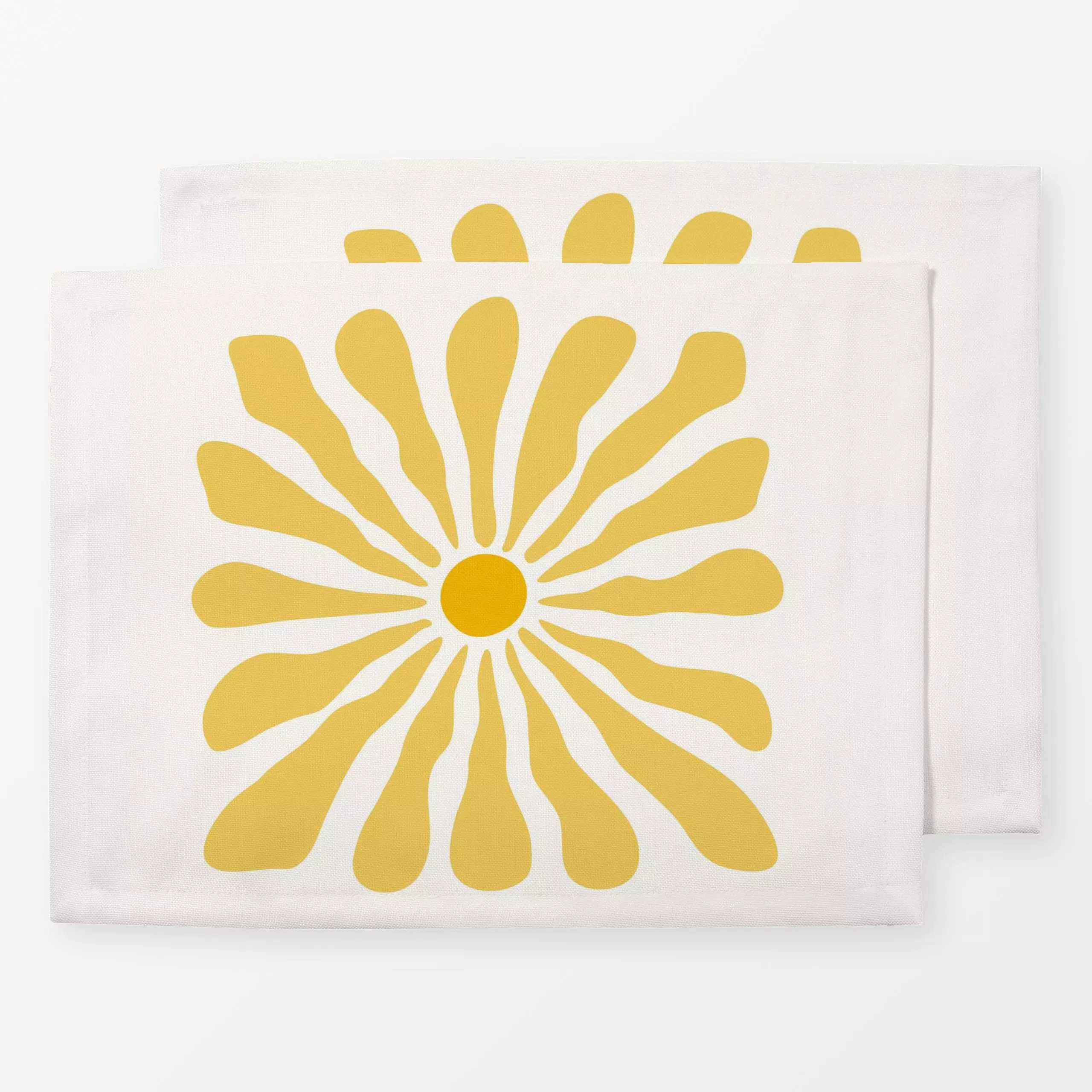 Tischset Sunny flower light, Blumen, gemustert, Sommer, von Lisa Jasmin Bauer