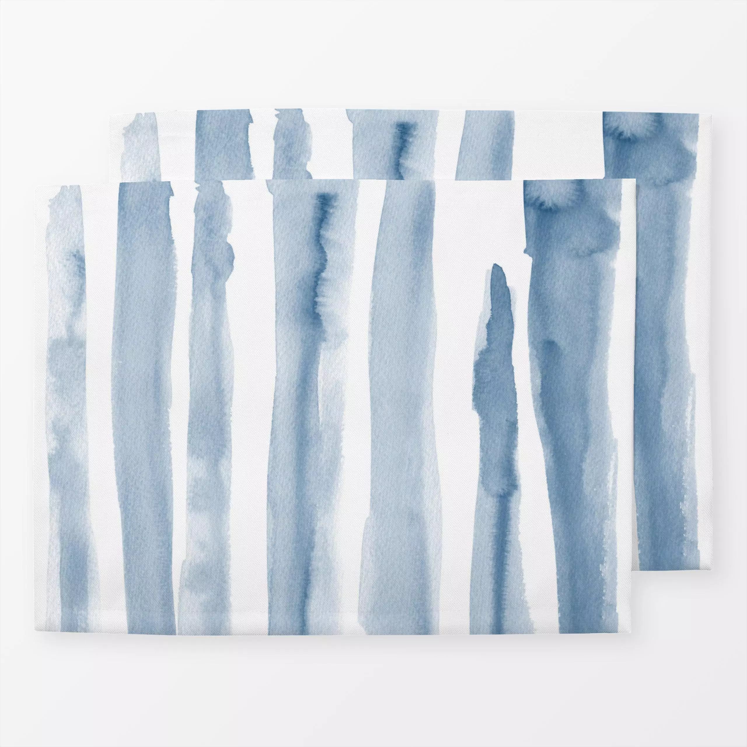 Tischset Soft Blue Watercolor Strokes - Winter, Symbole & Muster - von „Nouveau Prints"; skandinavisch, Minimalismus, Nordic...