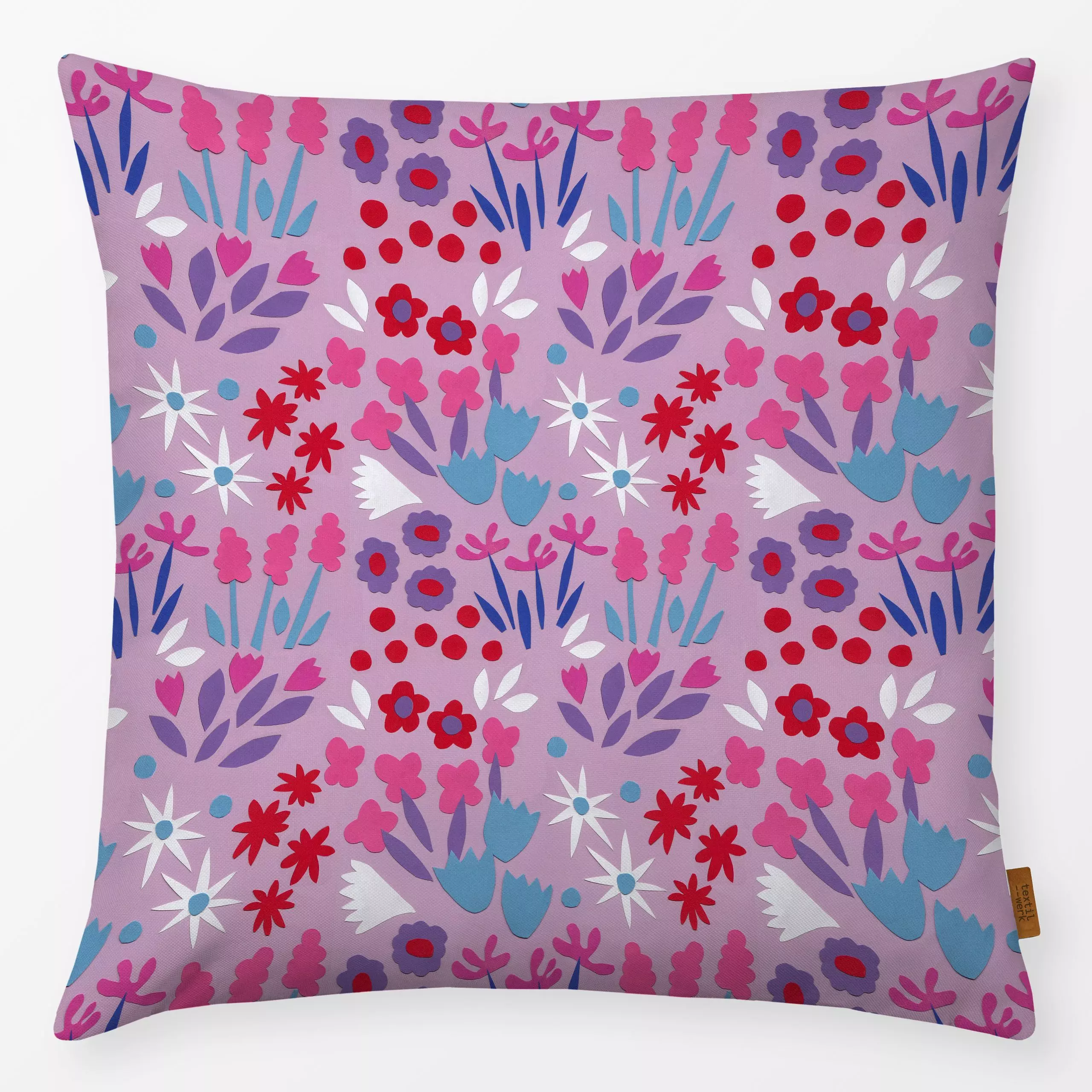 Kissen Millefleurs - Blumen & Florales, Frühling - von „Iris Knabenschuh Textildesign"; Blumen, Blüten, Botanisch, Scherensc...