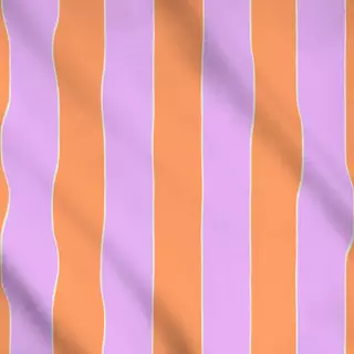 Meterware Streifen orange pink
