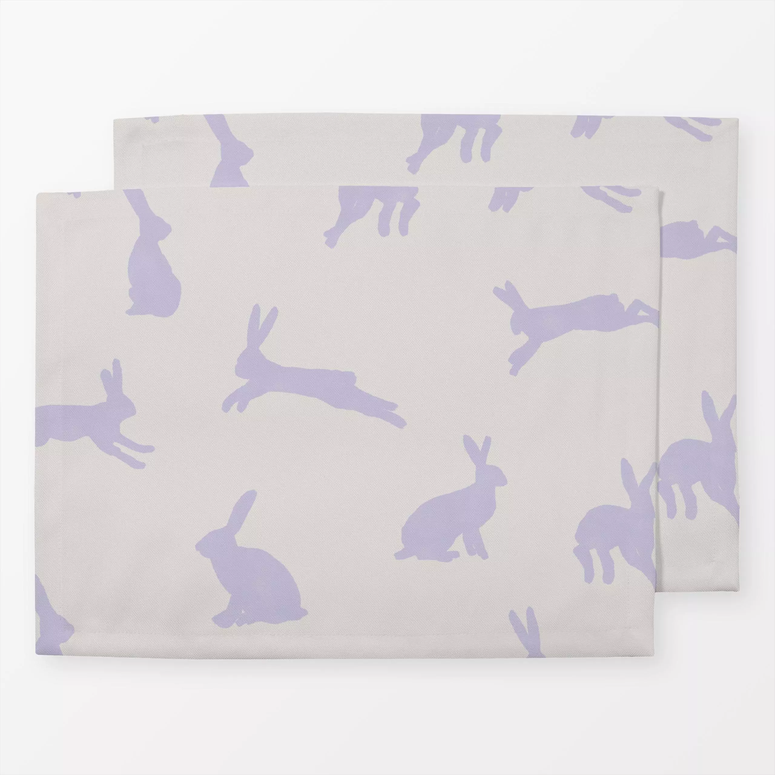 Tischset Hase Hase Lila - Frühling, Tiere - von „Jana Driver"; Hase, beige, Ostern, Osterhase, lila, Fruehling