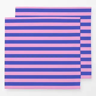 Servietten Streifen rosa-blau