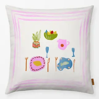 Kissen Tischszene Pink