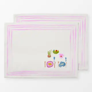 Tischset Tischszene Pink