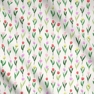 Meterware Spring Tulip Pattern