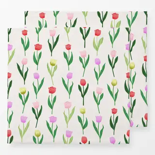 Servietten Spring Tulip Pattern