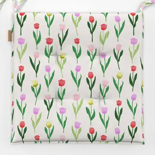 Sitzkissen Spring Tulip Pattern