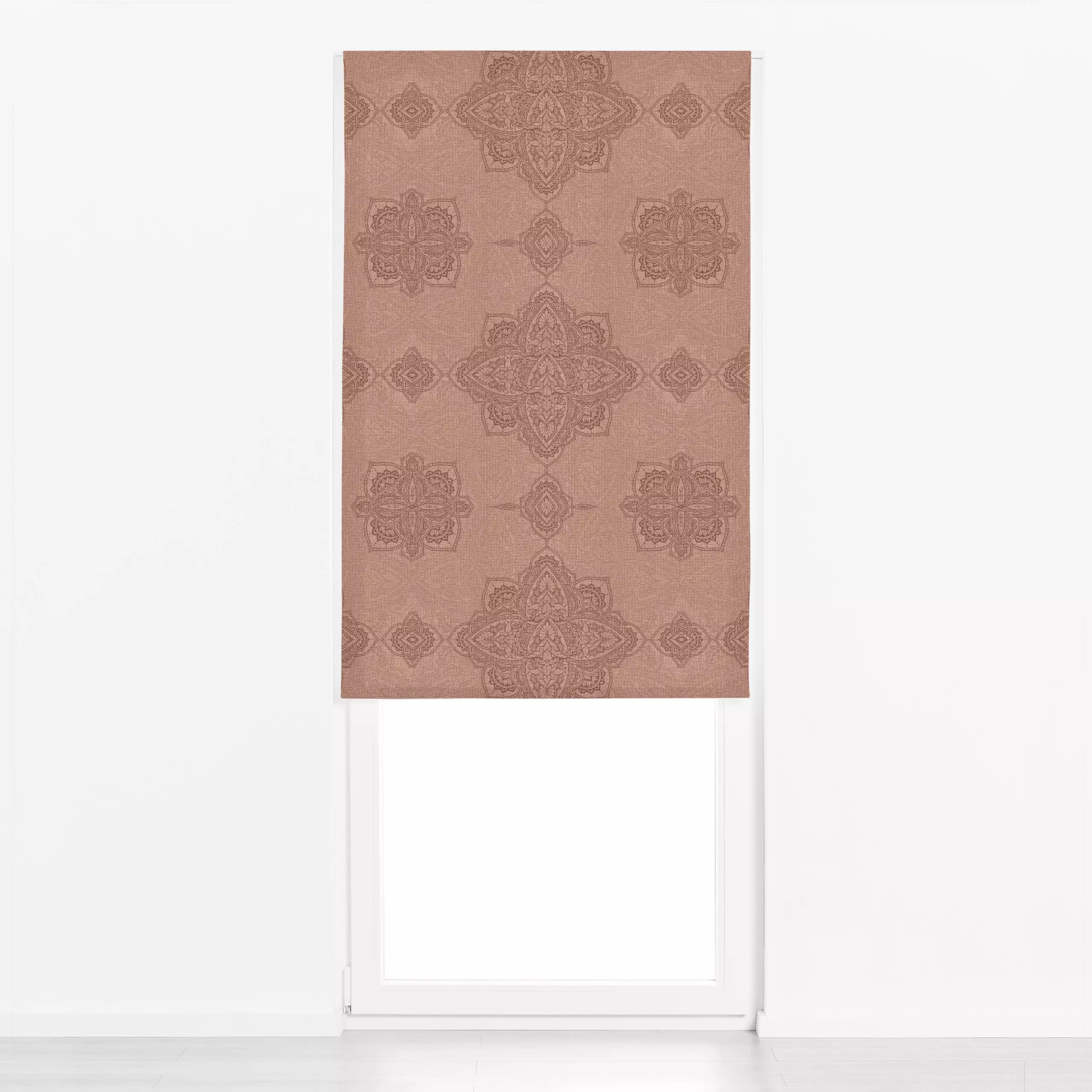 Raffrollo Marrakech Mandala Terracotta - Symbole & Muster, Retro & Vintage - von „Bloomery Decor"; marrakesch, marrokko, ter...