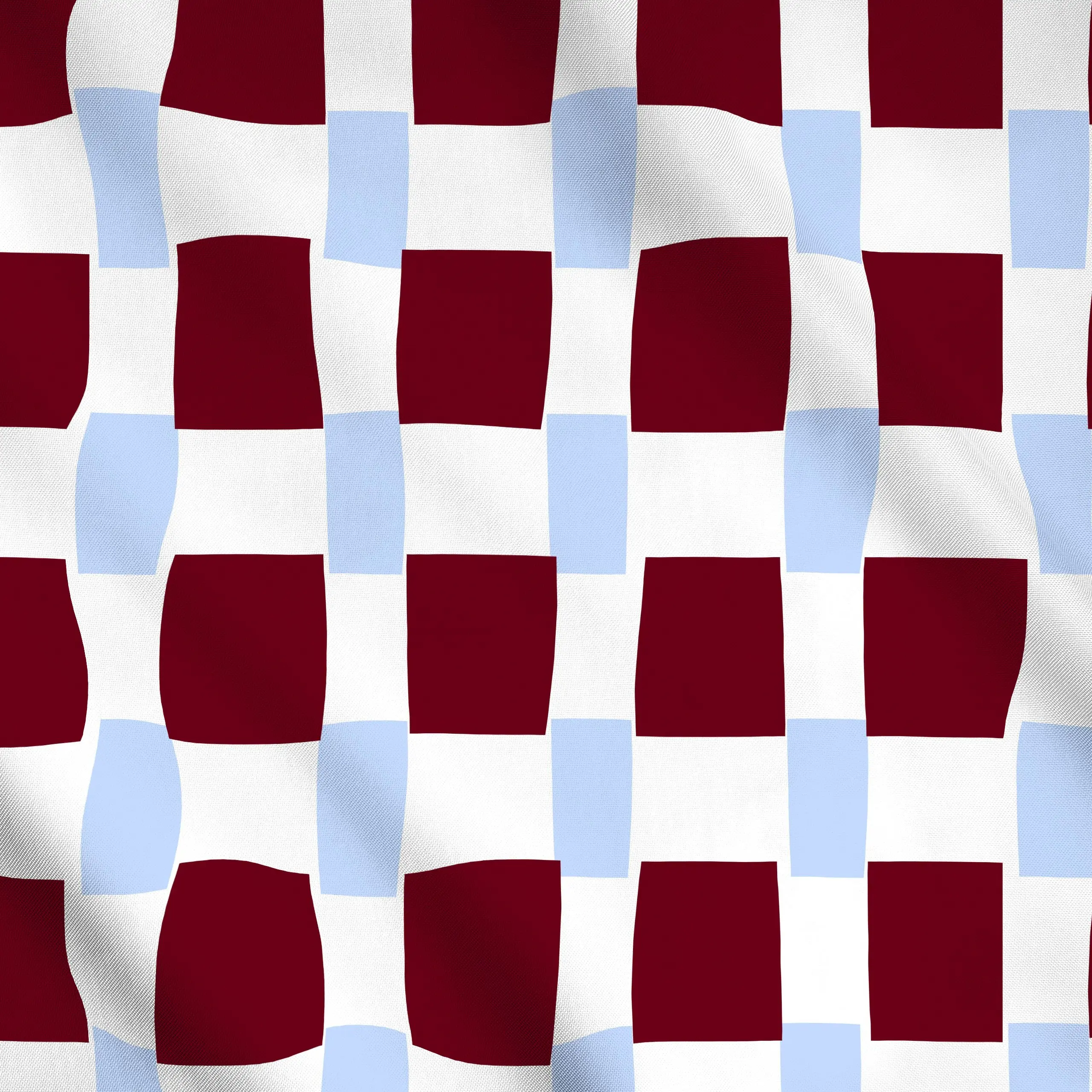 Meterware Karo Himmelblau & Beerenrot - Frühling, Symbole & Muster - von „Lisa Jasmin Bauer"; Karo, minimalistisch, kariert,...