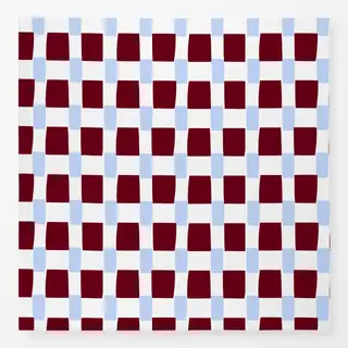 Tischdecke Karo Himmelblau & Beerenrot