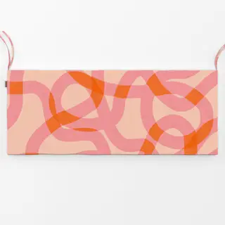 Bankauflage Pink Orange Wellen Linien