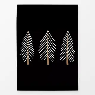 Geschirrtücher Winter Forest Black