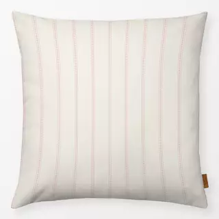 Kissen Vintage Streifen Weiss Rosa