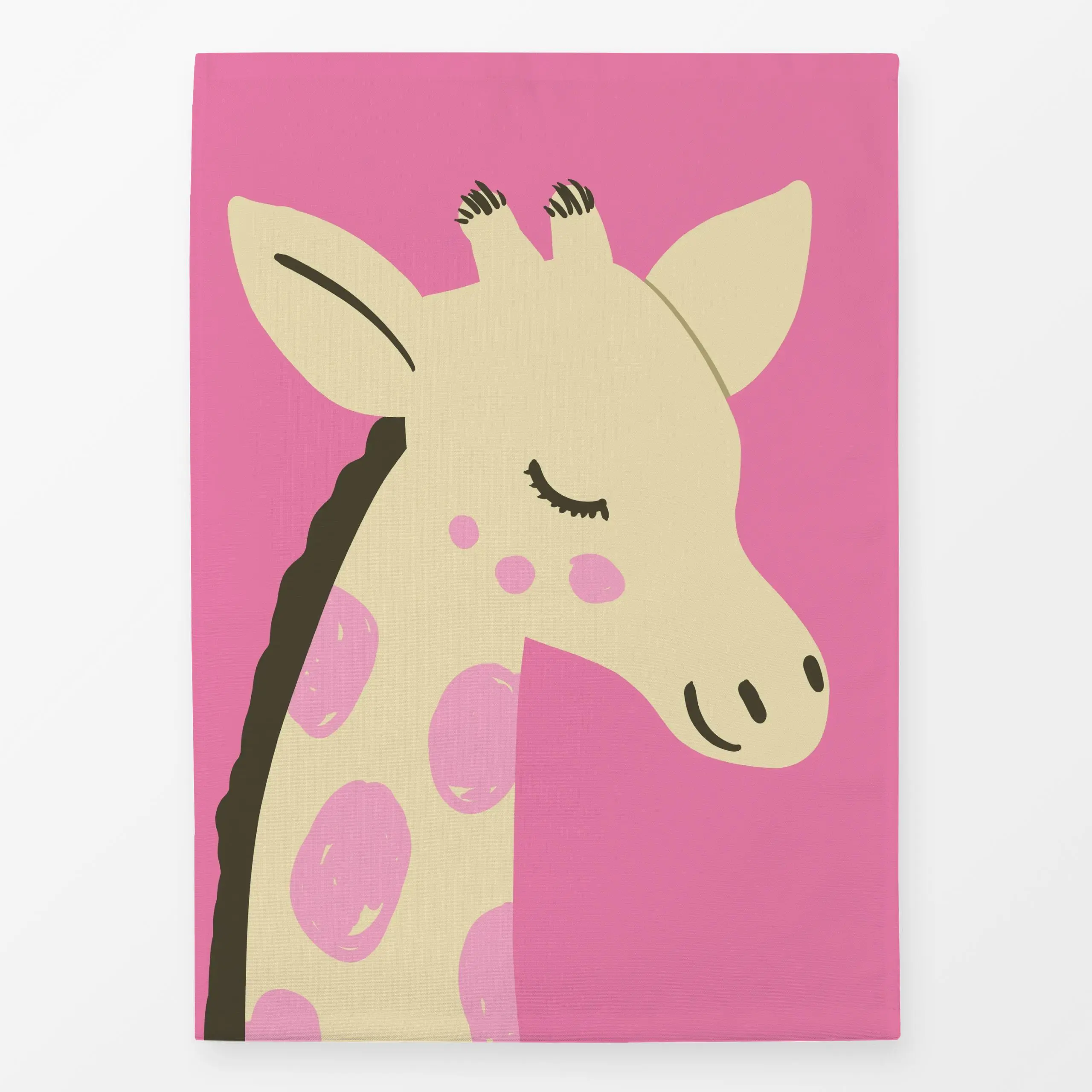 Geschirrtücher Süße Giraffe - Kinderzimmer & Motive für Kinder, Tiere, Safari & Dschungel - von „Julia Reyelt"; rosa, Giraff...