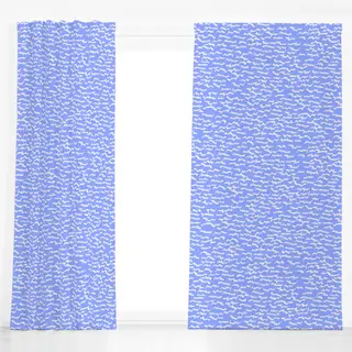 Dekovorhang Eisspuren Himmelblau