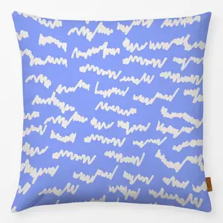 Kissen Eisspuren Himmelblau