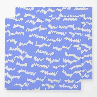 Servietten Eisspuren Himmelblau