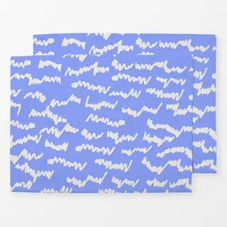 Tischset Eisspuren Himmelblau