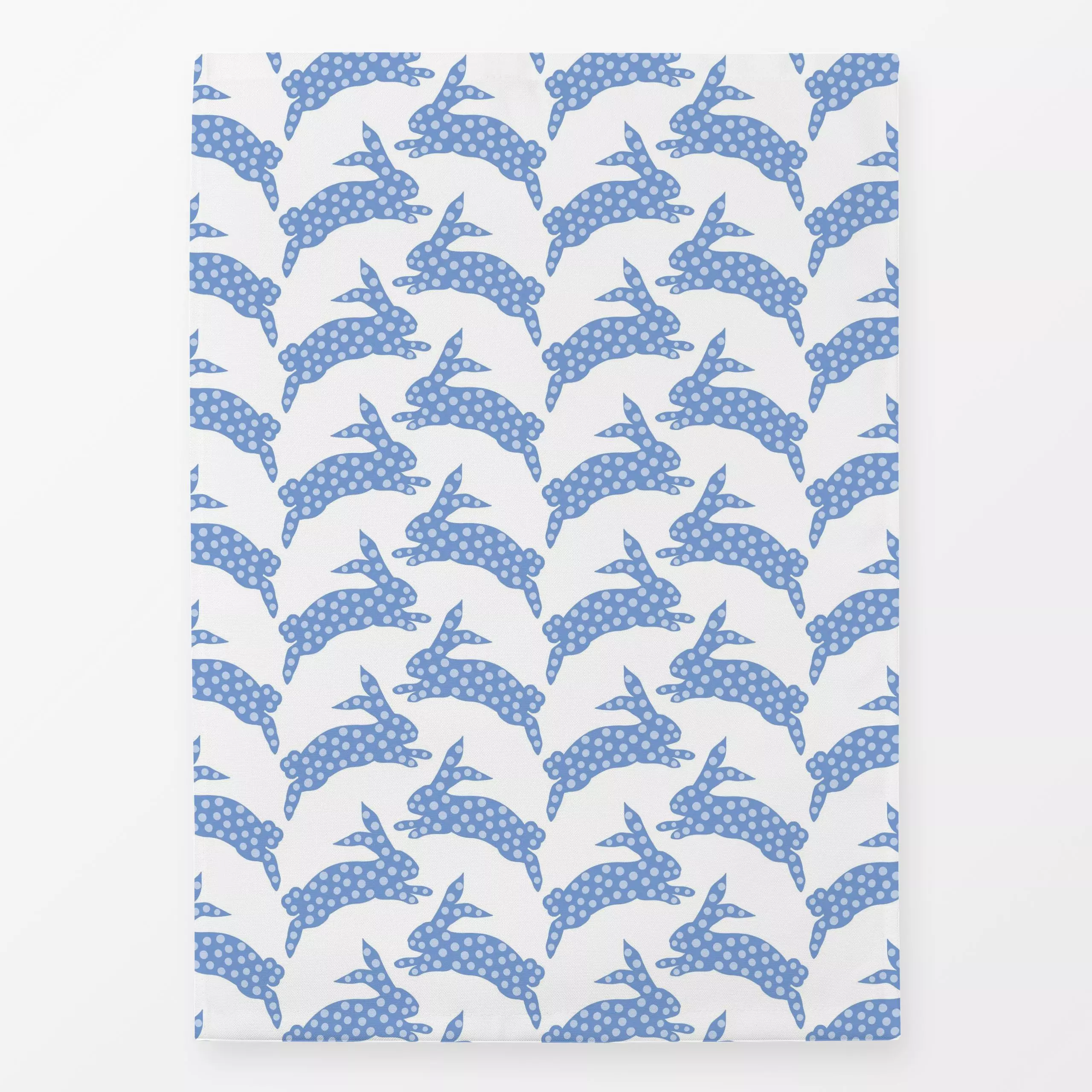 Geschirrtücher Osterhase blau - Frühling, Tiere - von „Vivian Hasenclever"; Muster, Kinder, Hase, modern, Kinderzimmer, Lust...