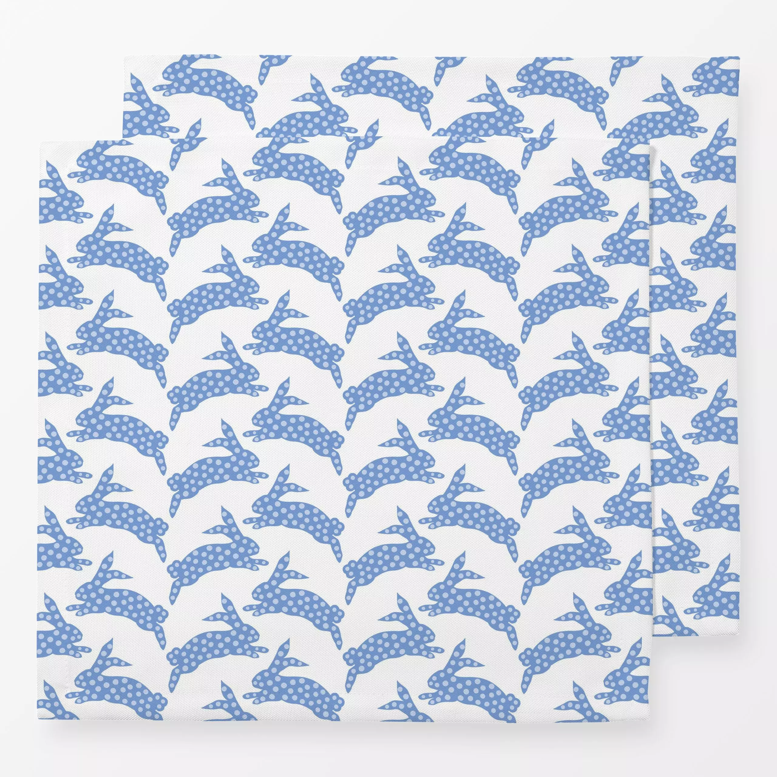 Servietten Osterhase blau - Frühling, Tiere - von „Vivian Hasenclever"; Muster, Kinder, Hase, modern, Kinderzimmer, Lustig, ...