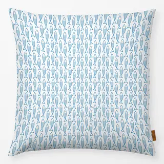 Kissen Fische blau Muster