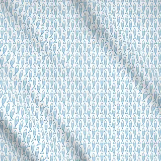 Meterware Fische blau Muster