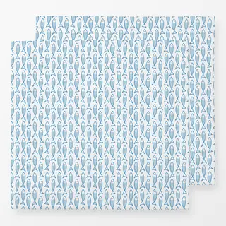 Servietten Fische blau Muster