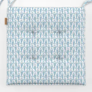 Sitzkissen Fische blau Muster