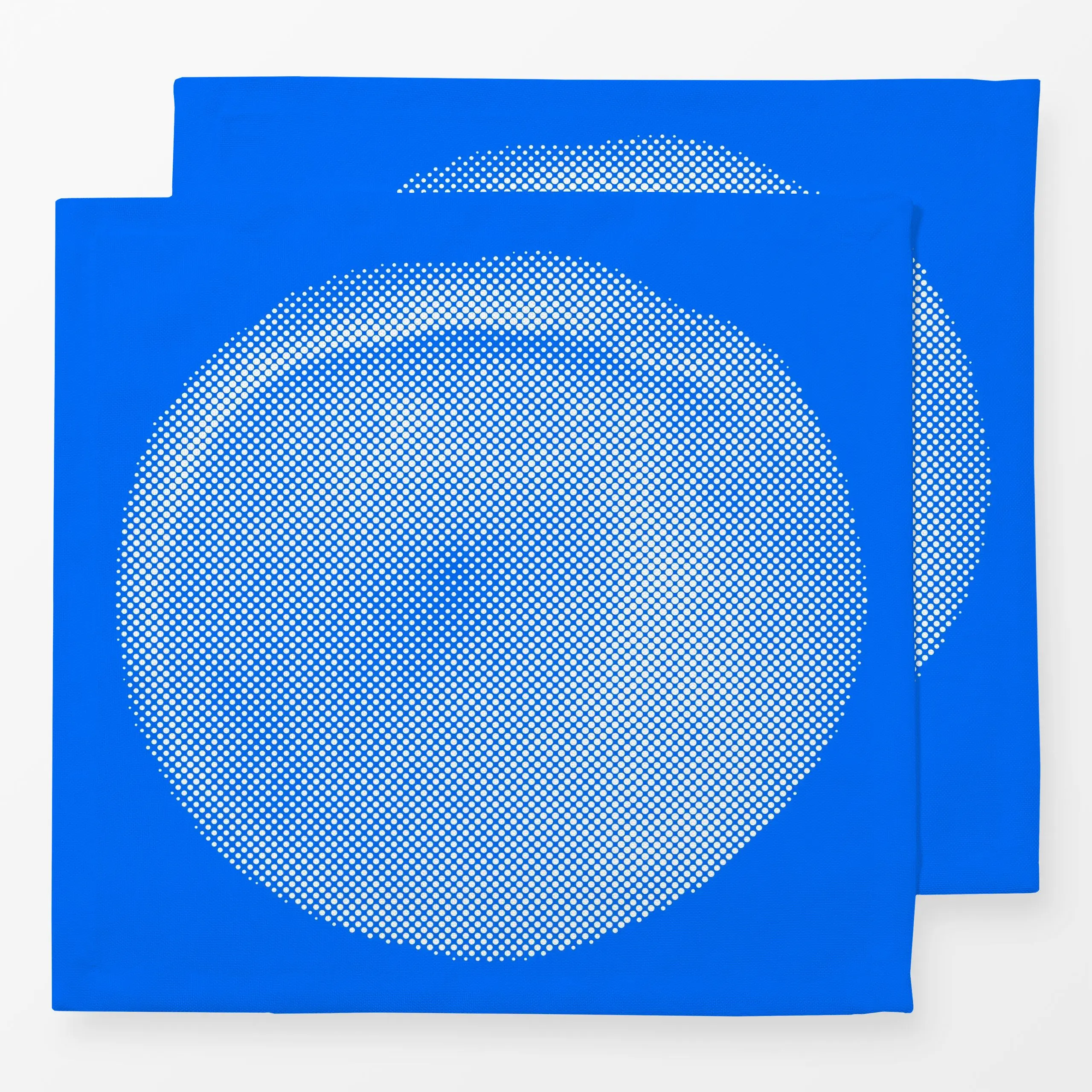 Servietten Punktierter Pfirsich - Küche, Essen & Trinken, Früchte - von „Studio Daniel Gremme"; Dots, blau, Weiss, Pfirsich,...