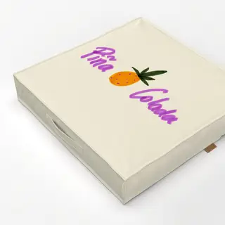 Bodenkissen Piña Colada Typo & Ananas