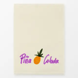 Geschirrtücher Piña Colada Typo & Ananas