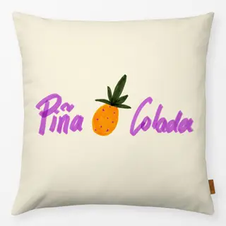 Kissen Piña Colada Typo & Ananas