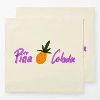 Servietten Piña Colada Typo & Ananas
