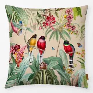 Kissen Tropischer Regenwald beige