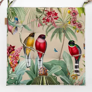 Sitzkissen Tropischer Regenwald beige