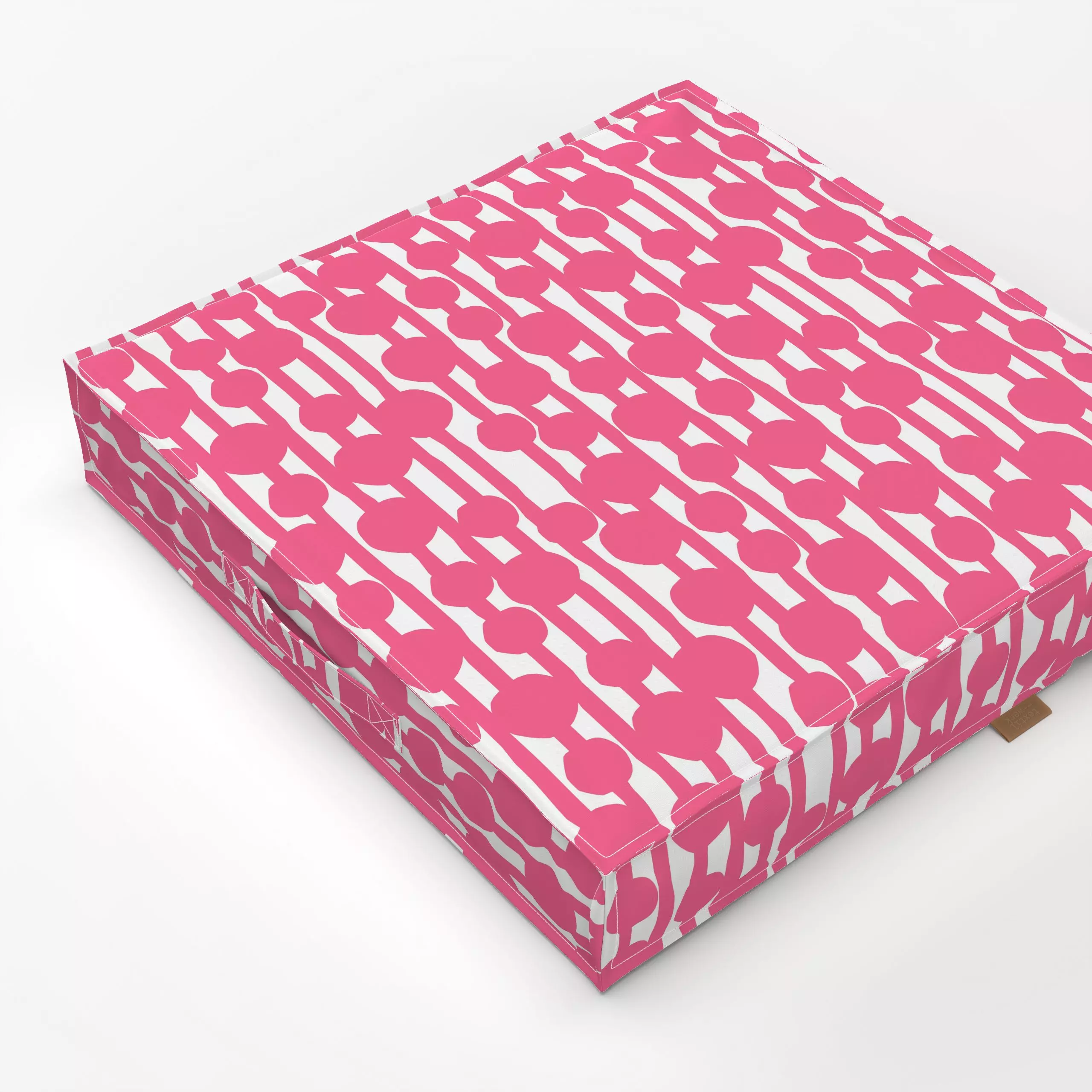 Bodenkissen Pink Glow - Symbole & Muster - von „Lisa Jasmin Bauer"; Muster, abstrakt, pink, Herbst, pattern, herbstlich, gem...