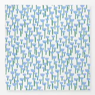 Tischdecke Blumenwiese Blau