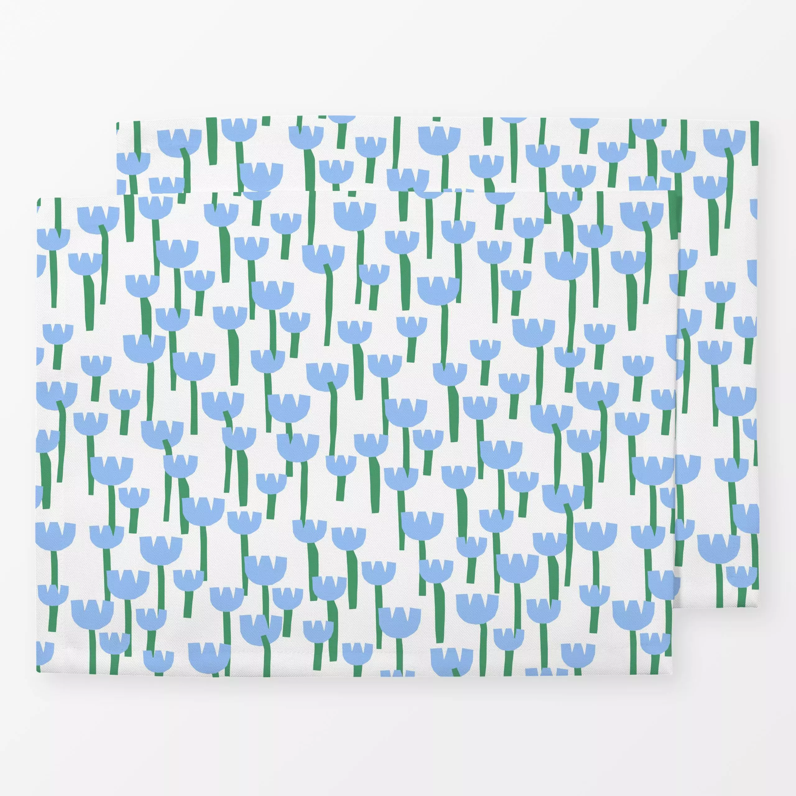 Tischset Blumenwiese Blau, Blumen, gemustert, Sommer, von Lisa Jasmin Bauer